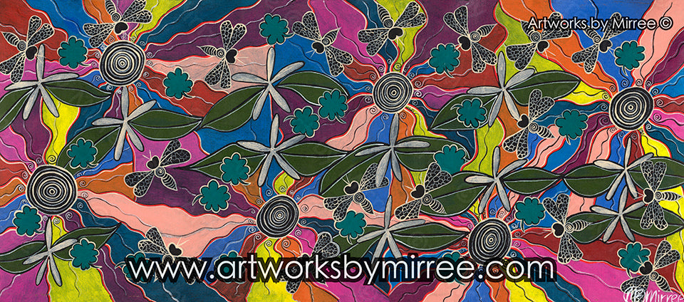 Ancestral Bee Contemporary Aboriginal Painting by Mirree