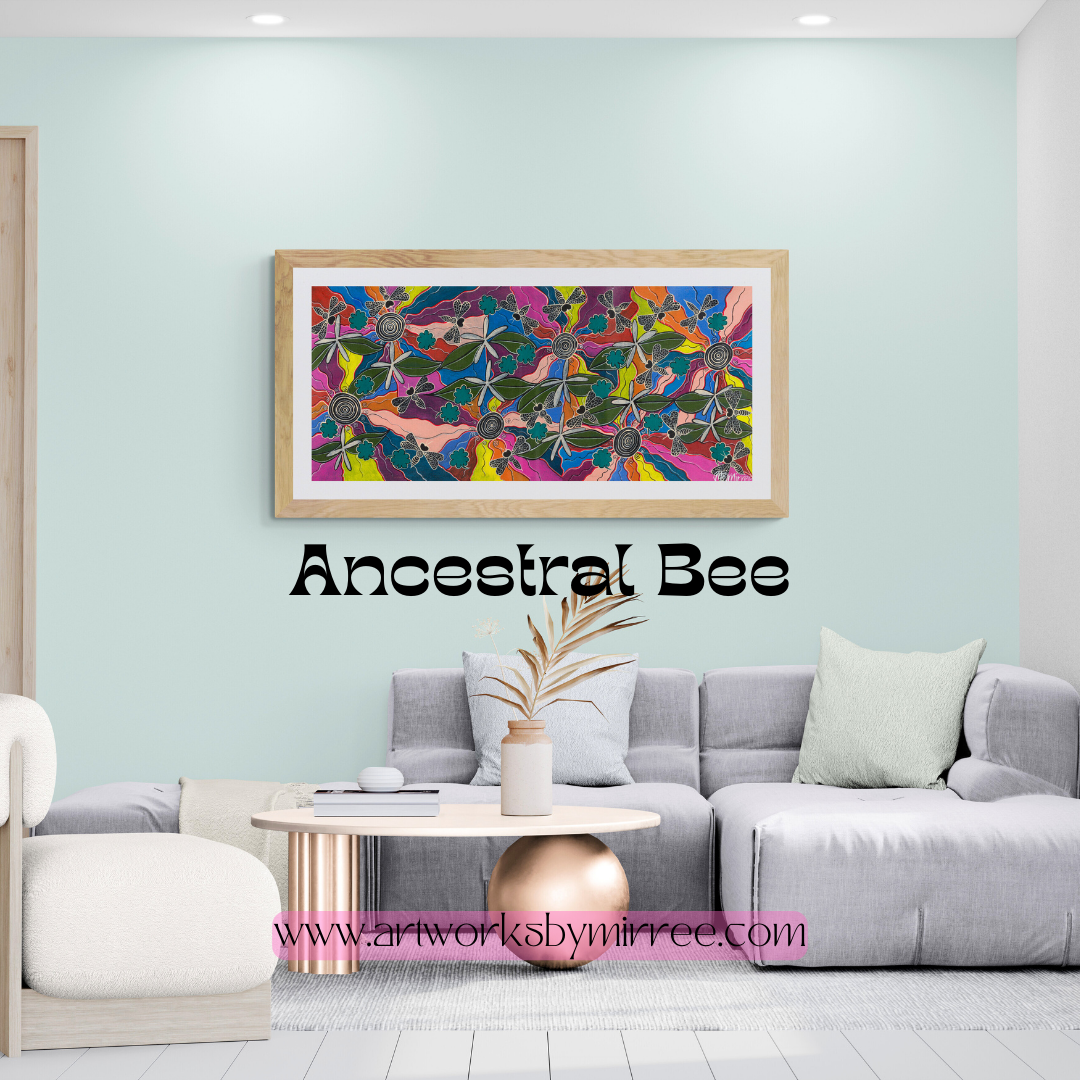 Ancestral Bee Contemporary Aboriginal Painting by Mirree